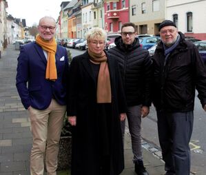 Archivbild: Rm Fritz Naumann, Rm Marion Lipinski-Naumann, Dennis Feldmann (OV Lützel), Klaus Möntenich (OV Neuendorf)