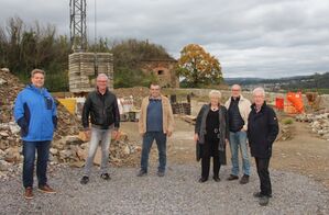 V.l.: Andreas Drechsler (EB 67), Thomas Kirsch, Toni Bündgen, Marion Lipinski-Naumann, Fritz Naumann, Manfred Bastian