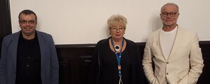 V.l.n.r.: Rm Toni Bündgen, Rm Marion Lipinski-Naumann, R. Fritz Naumann