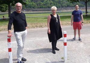 Ratsmitglied Fritz Naumann, Marion Lipinski-Naumann (Fraktionsvorsitzende), Dennis Feldmann (Vorsitzender OV-Lützel)